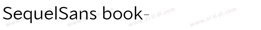 SequelSans book字体转换